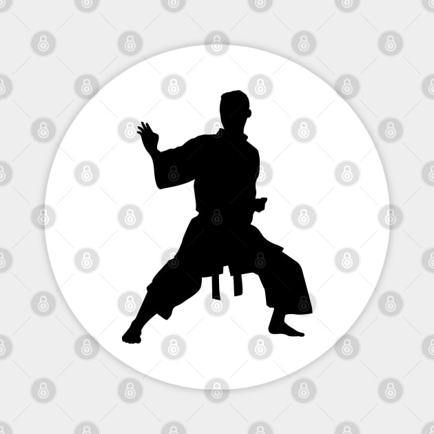 Karate Silhouette Magnet by KC Happy Shop